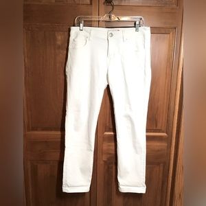 CAbi Slim Boyfriend Jean, White